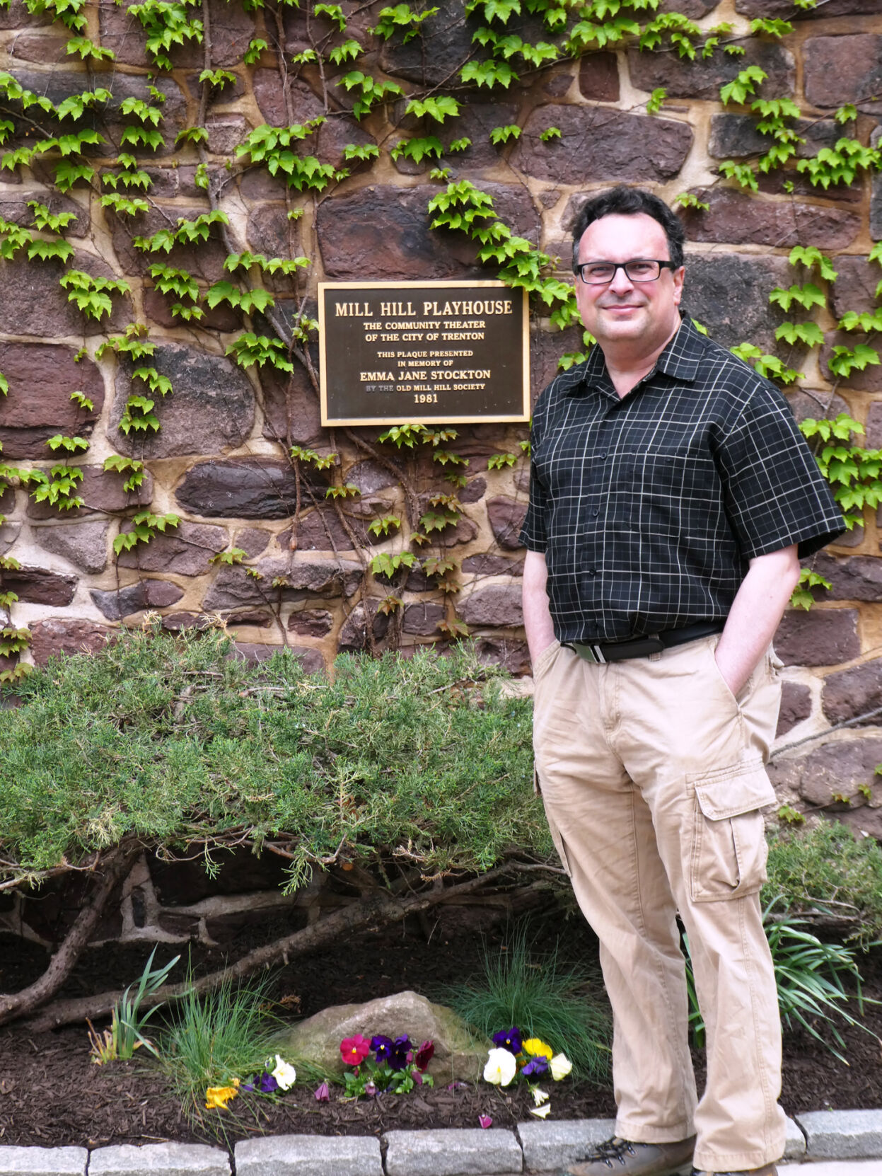 David Lee White outside the Mill Hill Playhouse.JPG